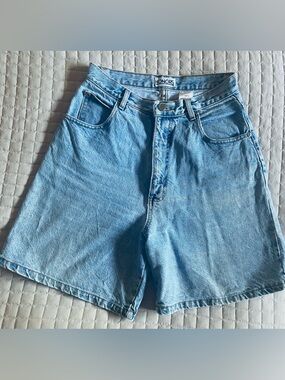 Vintage Honors Women's High Rise Mom Bermuda Denim Shorts Blue Sz 6